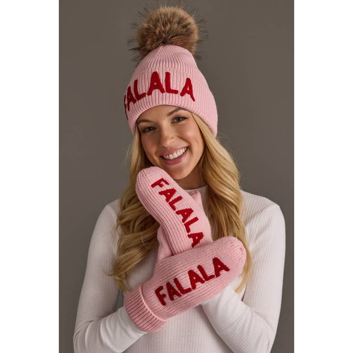 Pink Fa La La Knit Mittens