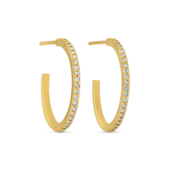 Pave Hoops Earrings