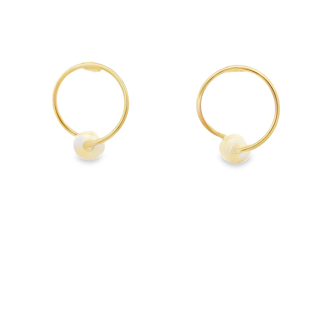 18k Gold Filled Pearl Earrings