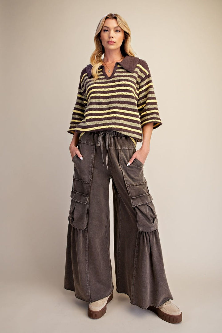 Mineral Washed Terry Knit Pants