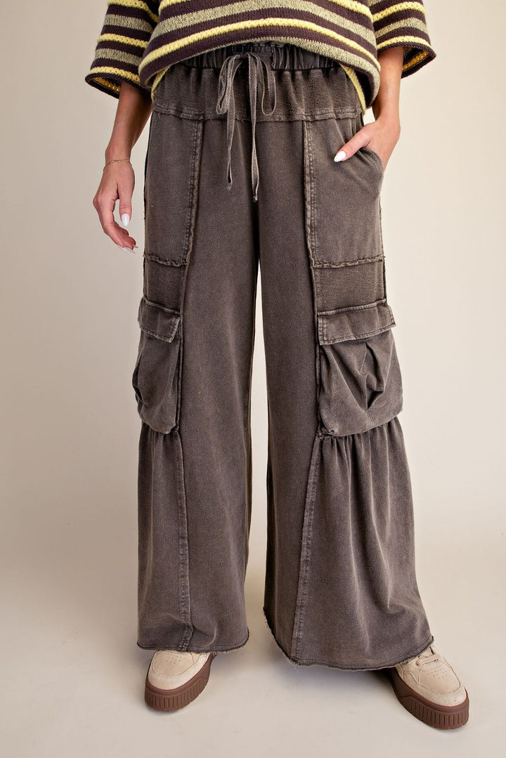 Mineral Washed Terry Knit Pants