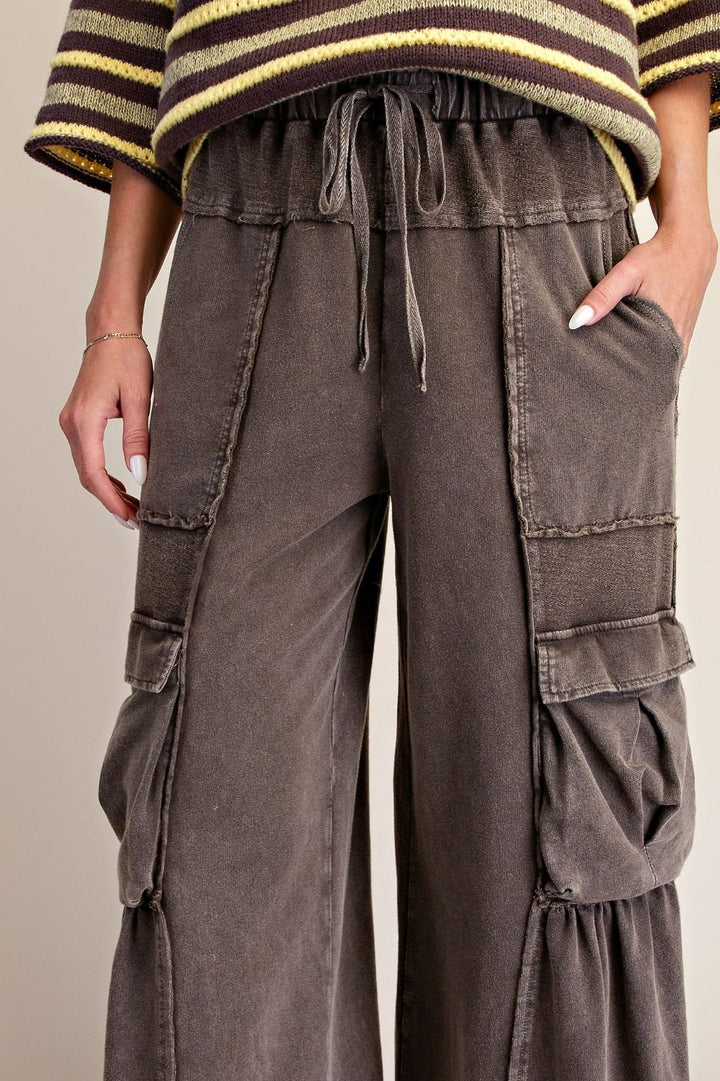 Mineral Washed Terry Knit Pants