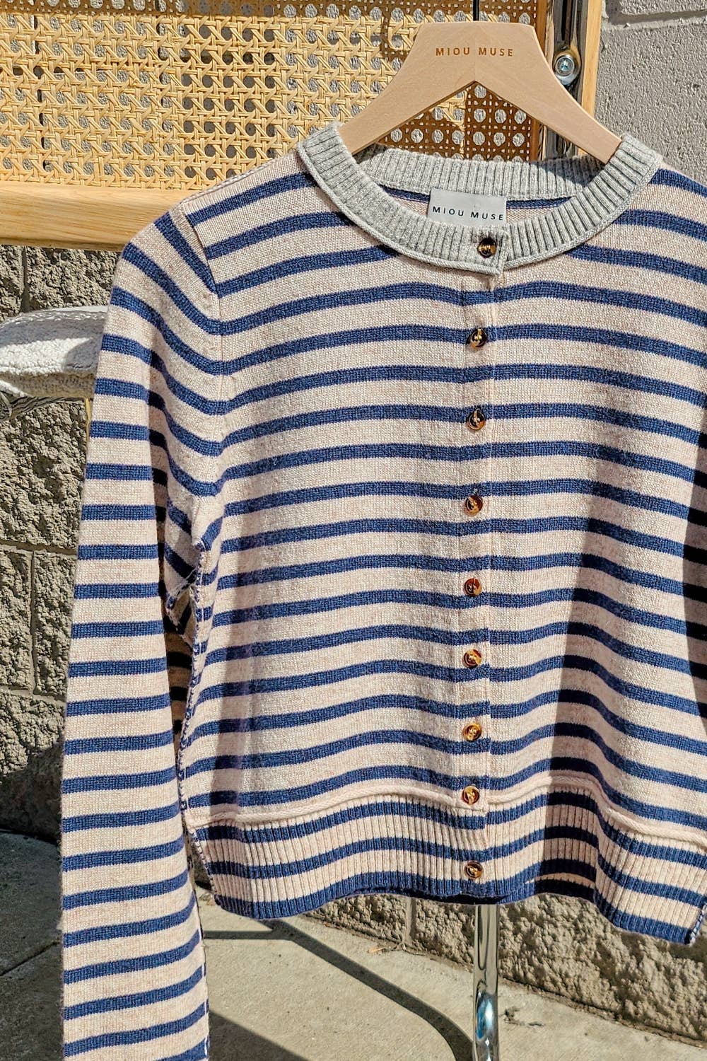 Striped Pattern Cardigan