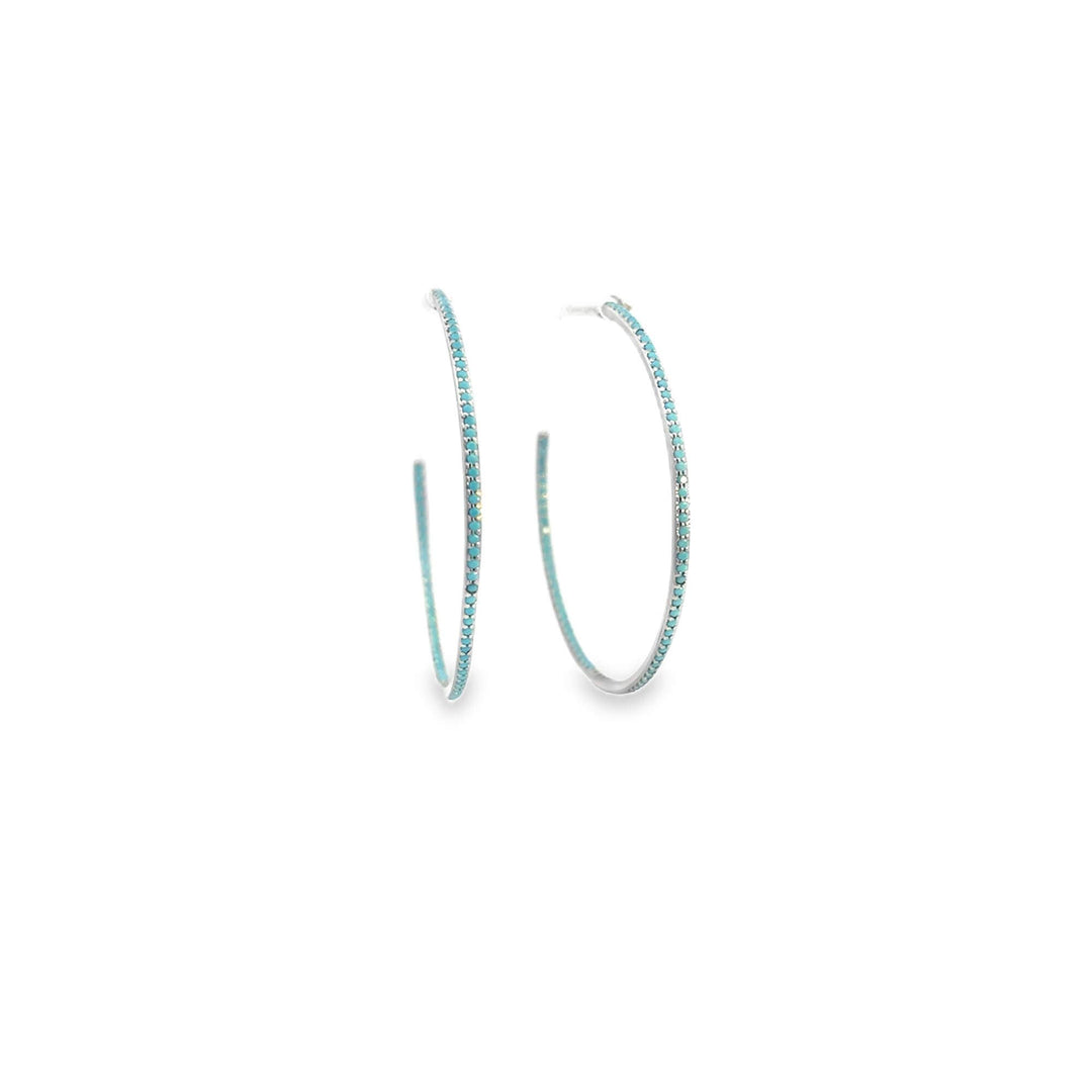 Thin CZ Minimalist Hoop Earrings