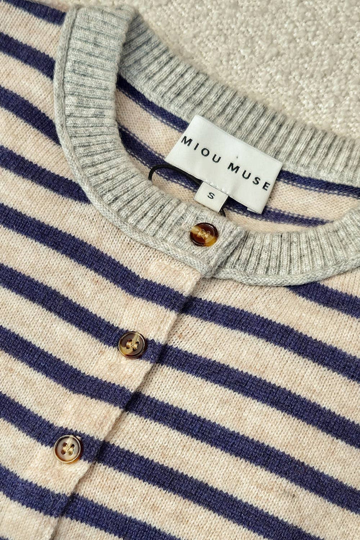 Striped Pattern Cardigan