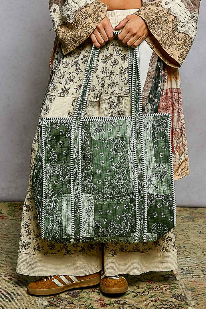 Quilted Roomy Fit Tote Bag