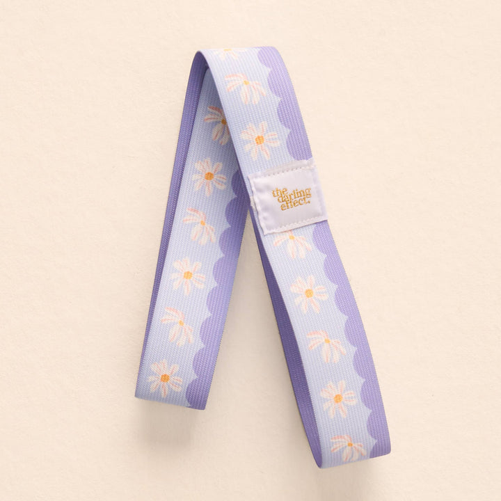 Stay-Put Towel Band-Scalloped Floral Purple