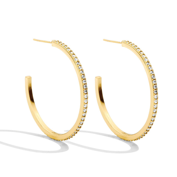 Pave Hoops Earrings