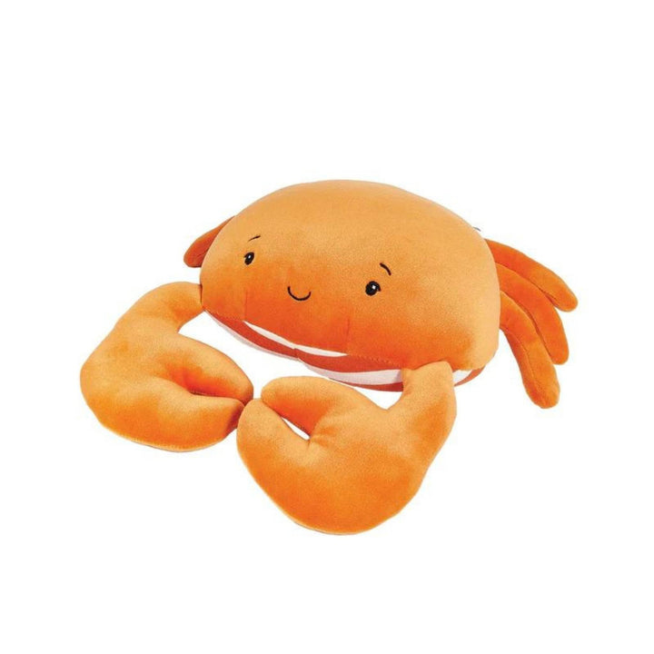 Bunnies by the Bay orange plush crab toy with smiling face and soft claws