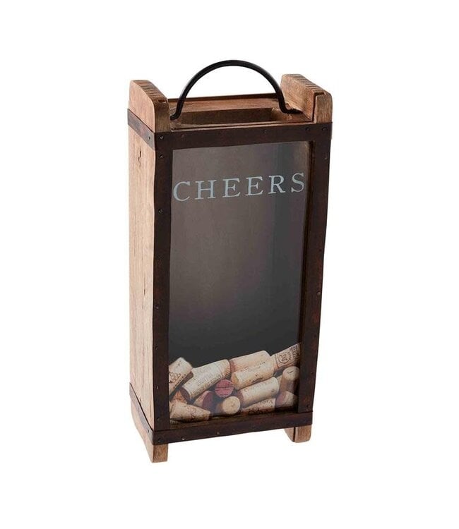 Wooden cork display box with &