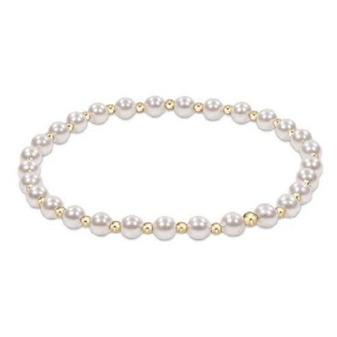 Classic Grateful Pattern Bracelet - Pearl