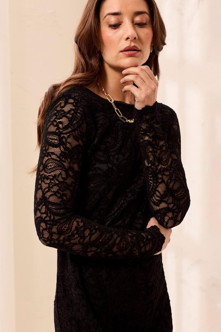 Wear 2 Ways Long Sleeve Front to Back Dress