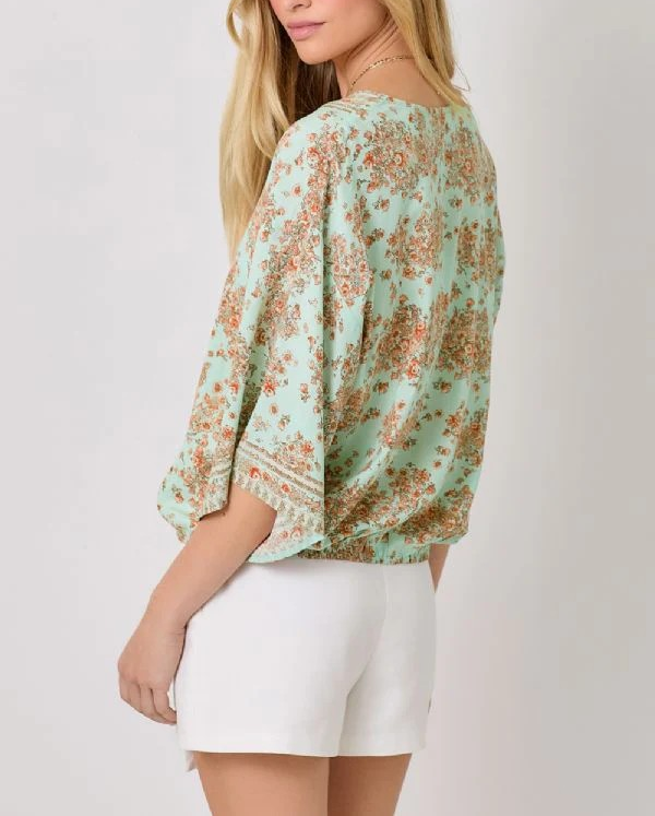 Broder Print Kimono