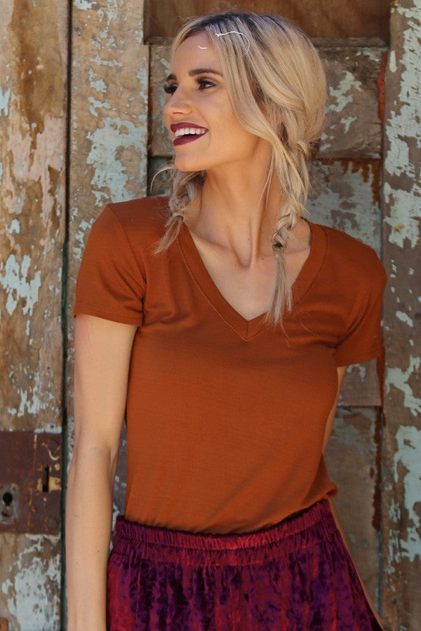 great fit v neck top