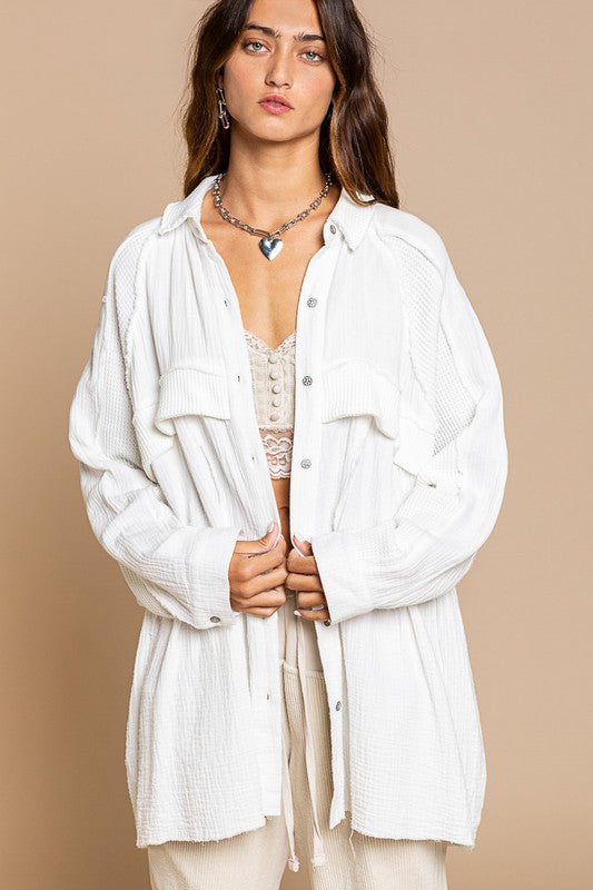double gauze thermal top