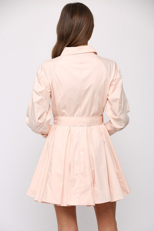 fit & flare shirt dress