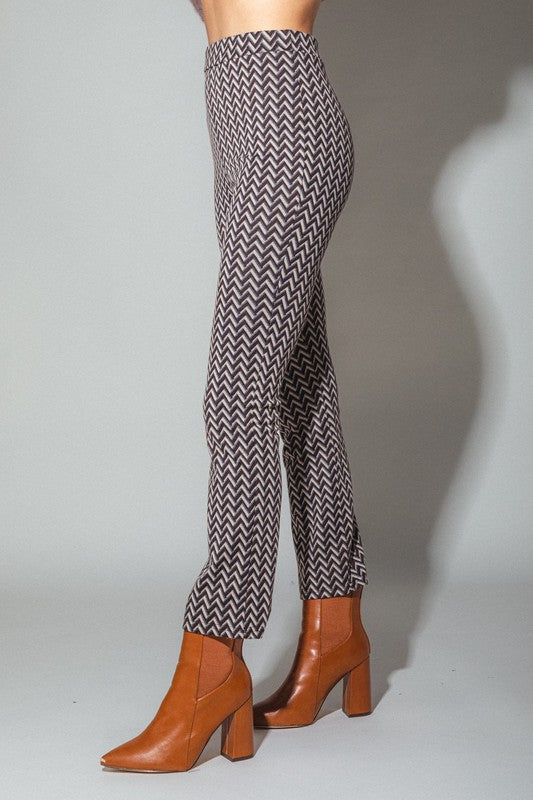 printed legging fit pants