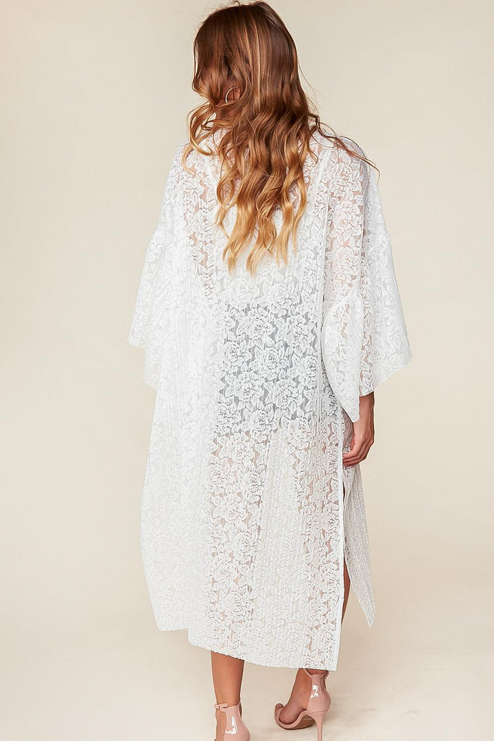 accordion lace coverup