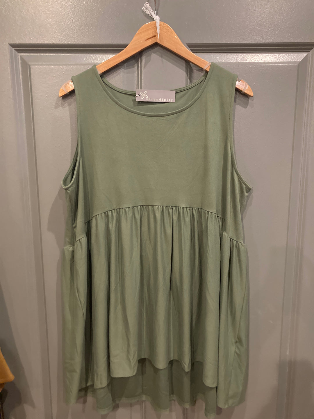 empire waist shirring top