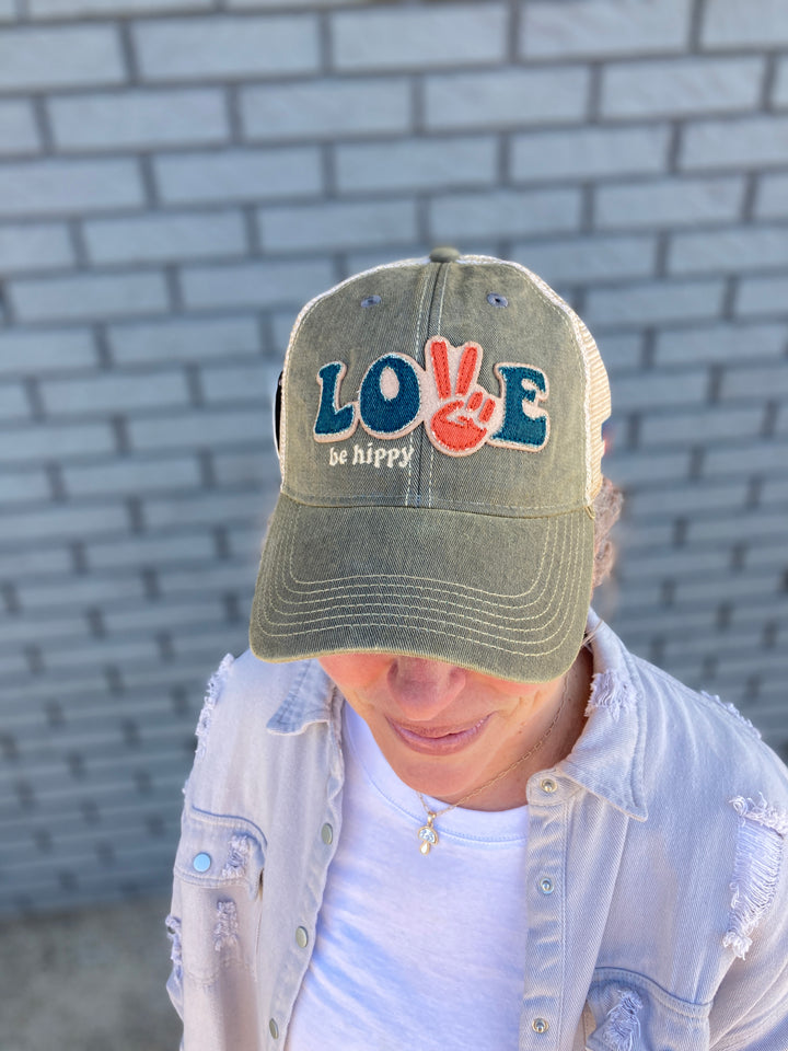 Love Peace hand hat