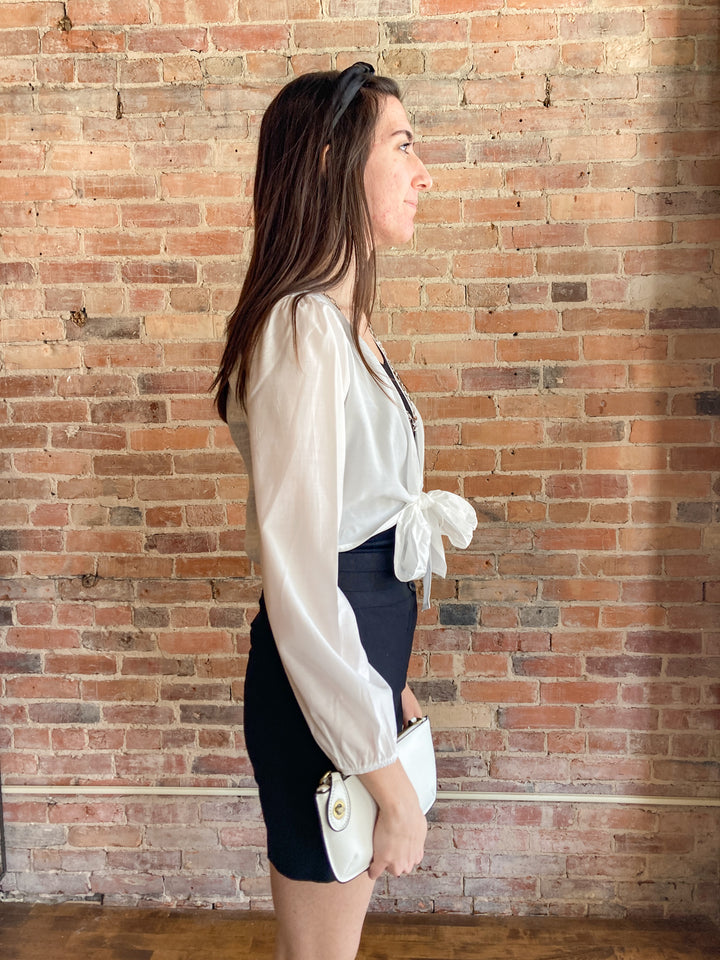 pencil skirt w/buttons