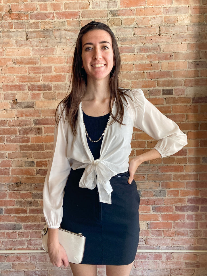 pencil skirt w/buttons