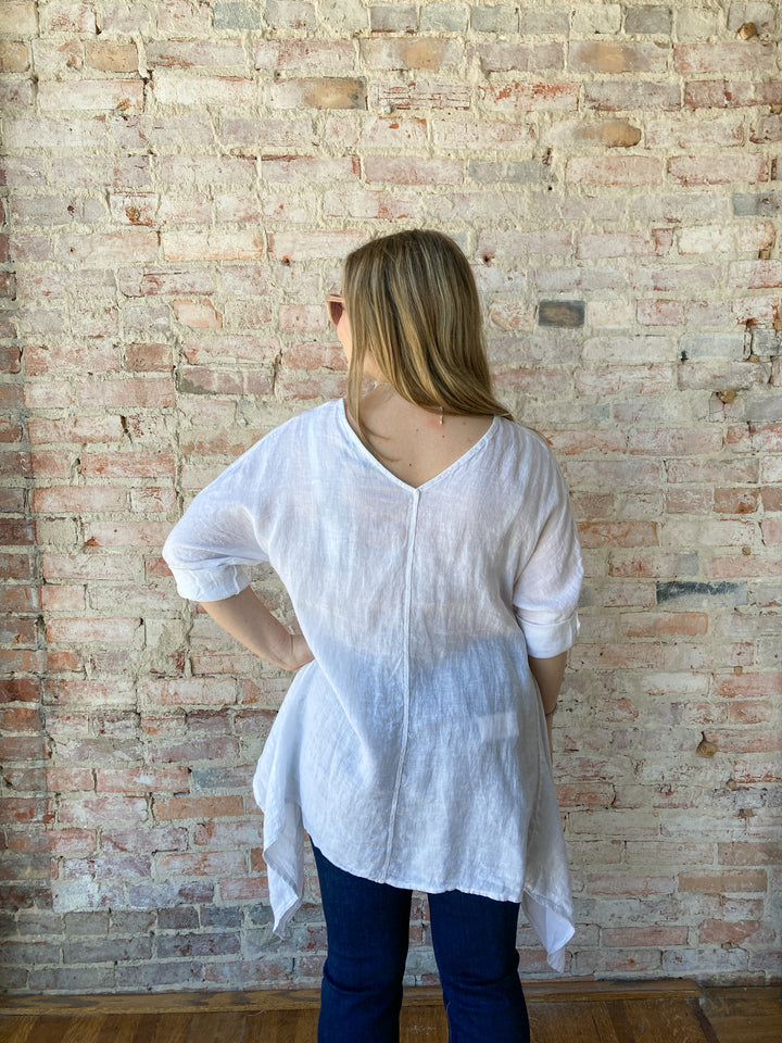 flowy crossover shirt