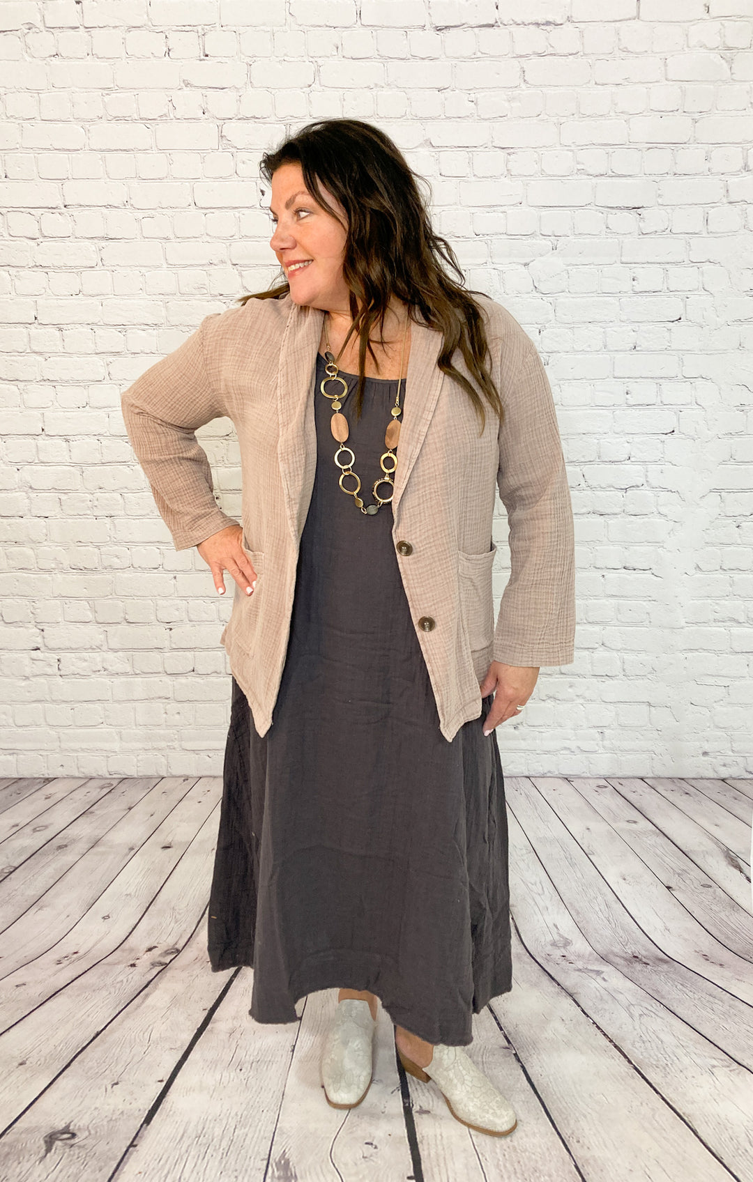 mineral wash blazer