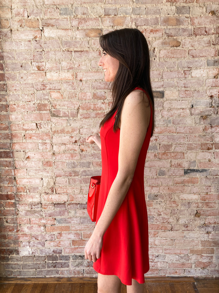sleeveless a line dress