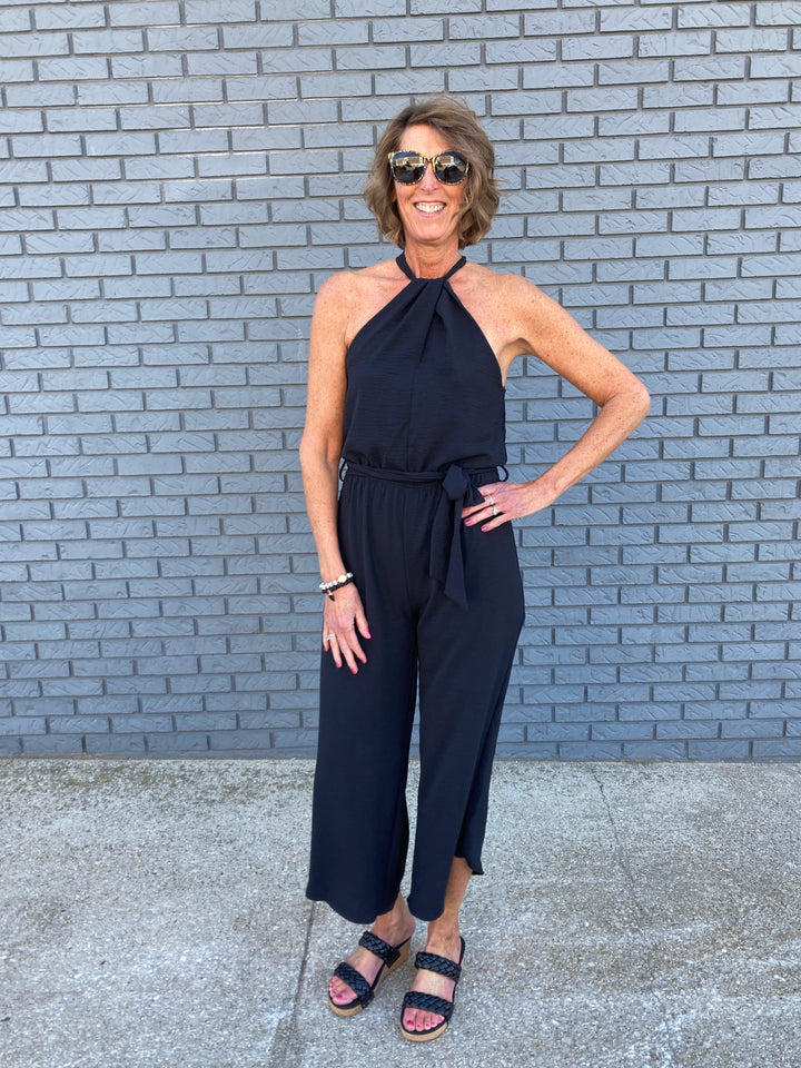 waist tie jumpsuit