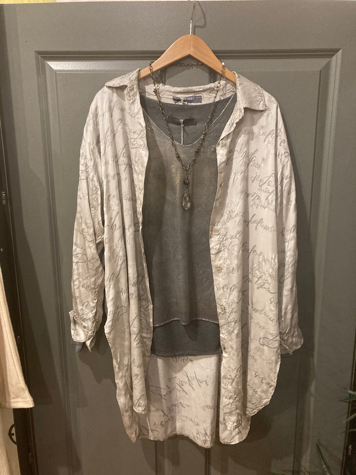 scripted blouse