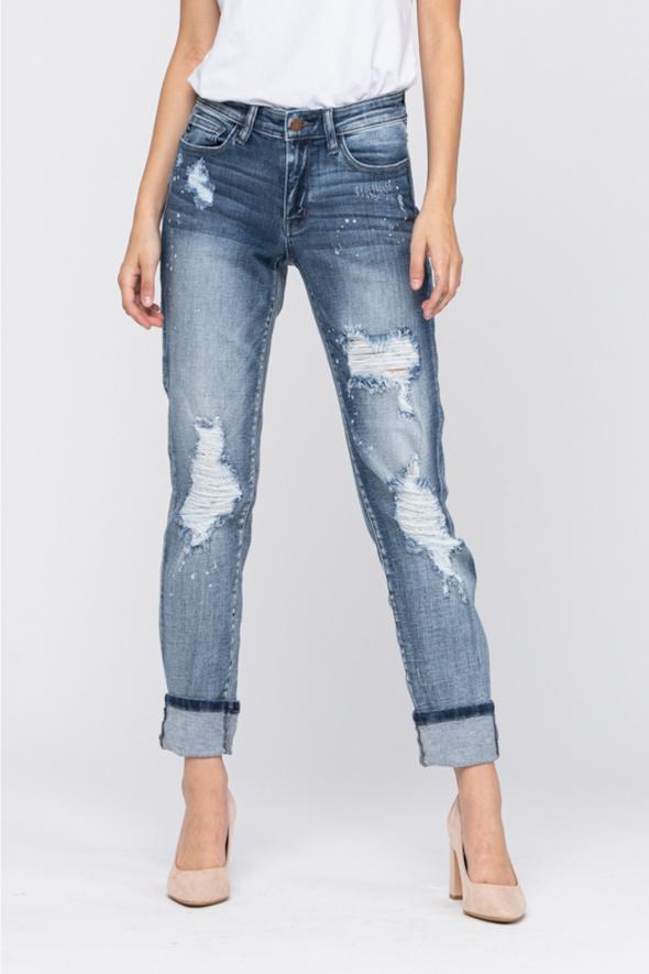 bleached boyfriend jeans
