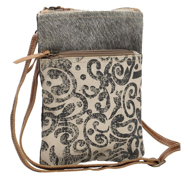 LEAF PATTERN SMALL CROSS BODY BAG