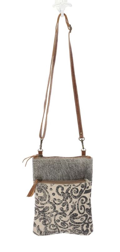 LEAF PATTERN SMALL CROSS BODY BAG